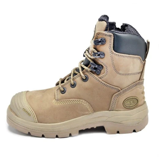 OLIVER SIDE ZIP - 8'' WORK BOOT-STONE