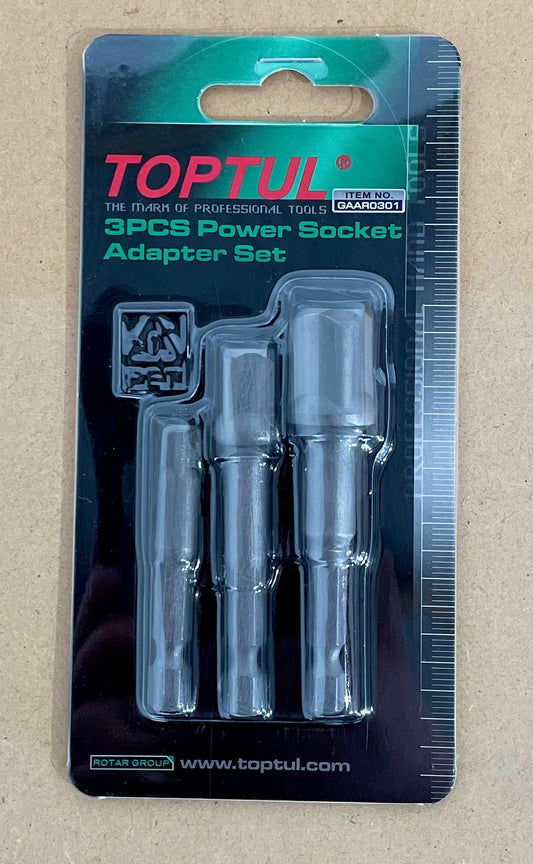 3 Piece Power Socket Adaptor Set