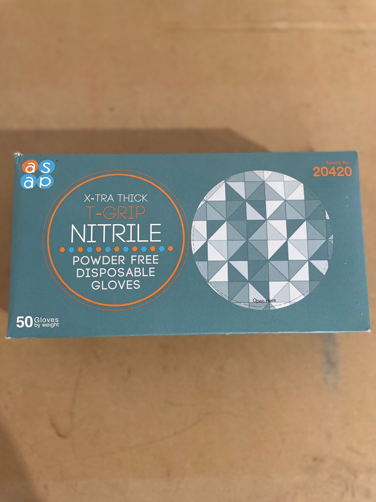 ASAP T-Grip Orange/ black Nitrile Gloves