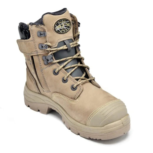 OLIVER SIDE ZIP - 8'' WORK BOOT-STONE