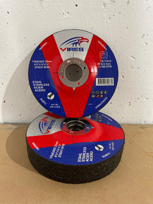 Vires Grinding Disc 115mm x 6.0mm