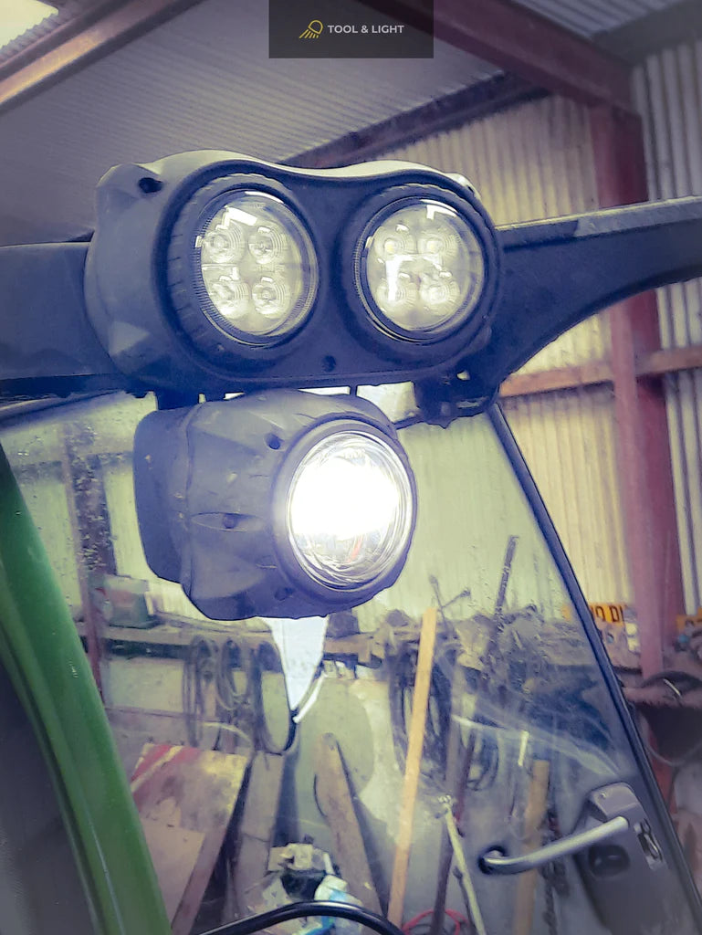 2x headlights 12V 24V tractor tug IHC Fendt farmer favorite with bulbs