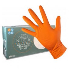 ASAP T-Grip Orange/ black Nitrile Gloves